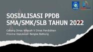 Embedded thumbnail for Sosialisasi PPDB SMA/SMK/SLB Tahun 2022 (Wilayah Belitung dan Belitung Timur)